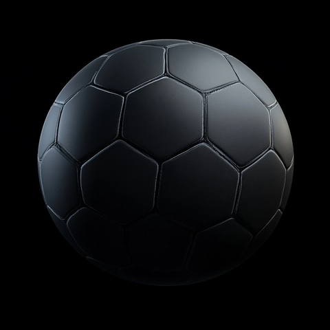 黑色足球无标志背景