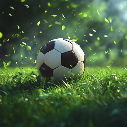 足球比赛草坪球门进球