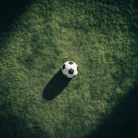 足球静置中心点阴影延展