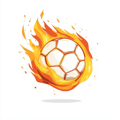 燃烧手球矢量插画