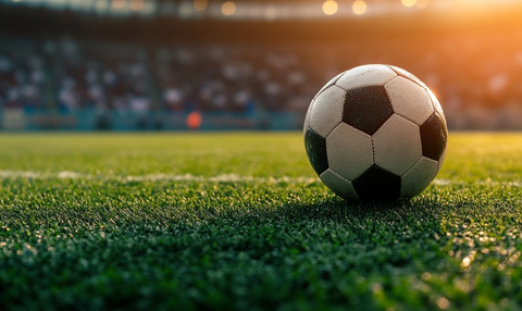 专业球场足球比赛瞬间
