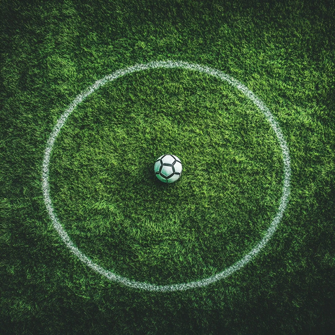 足球场草坪播客标志设计