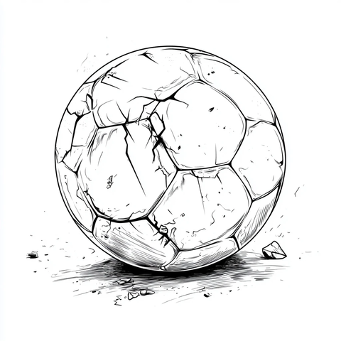 变形黑白足球球赛插图