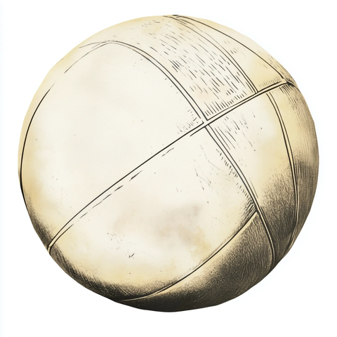 白色排球插画图