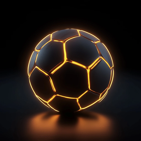 玻璃足球黄光透射效果