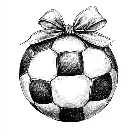 黑白足球带蝴蝶结