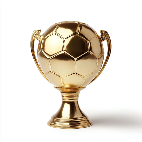 金色奖杯白色背景