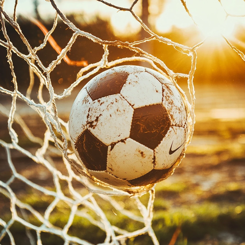 足球入网瞬间草地见证胜利