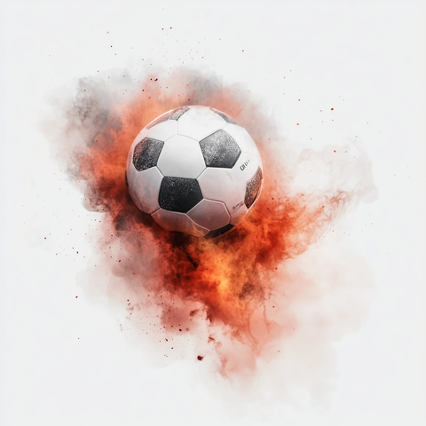 空中足球运动瞬间