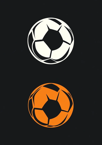 足球矢量标志黑背景