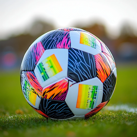 足球正午自然光拍摄