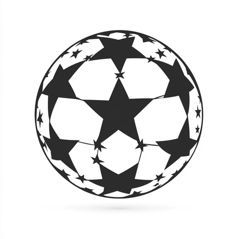星形足球矢量图形