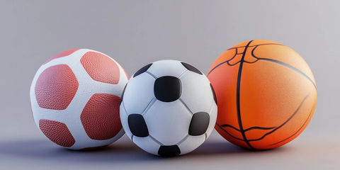 篮球排球足球孤立背景