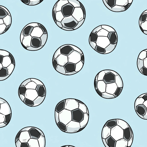 足球卡通图案无缝拼接