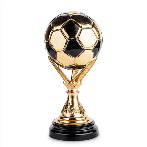 白色背景上的通用足球杯