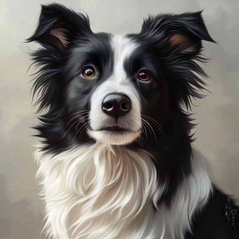 活力边境牧羊犬自然姿态