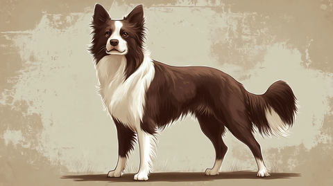 边境牧羊犬优雅站立