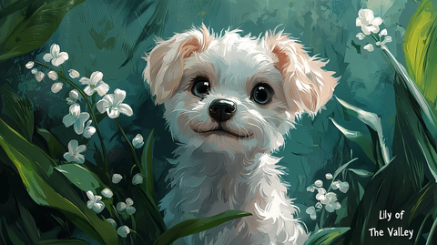 百合花犬设计等待幸福