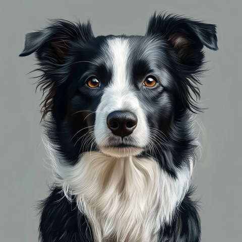 边境牧羊犬正面肖像