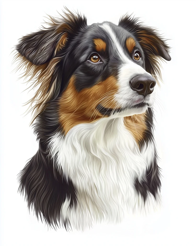 澳大利亚牧羊犬头部特写