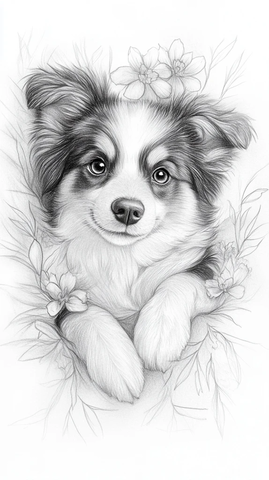 狗狗凝视主人微笑