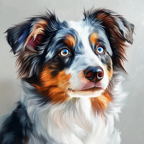 澳大利亚牧羊犬肖像系列