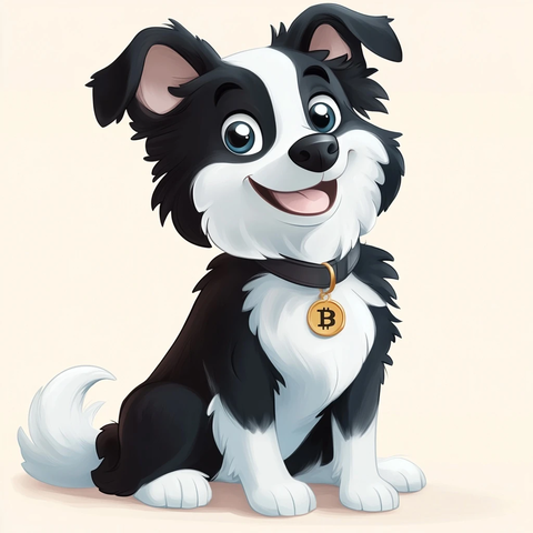 宝可梦风格边牧狗狗数字币吉祥物