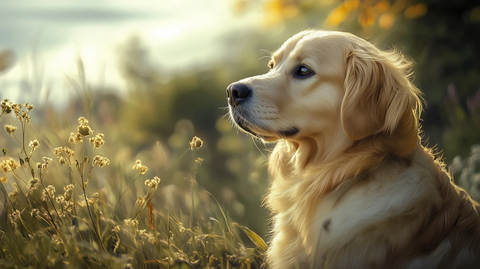 狗狗安静躺着照片