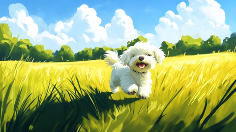 马耳他犬追逐影