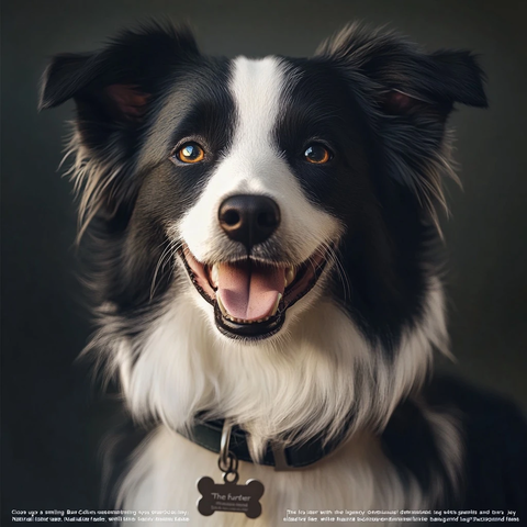 微笑边境牧羊犬肖像