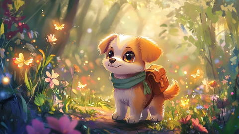 小狗探险魔法森林