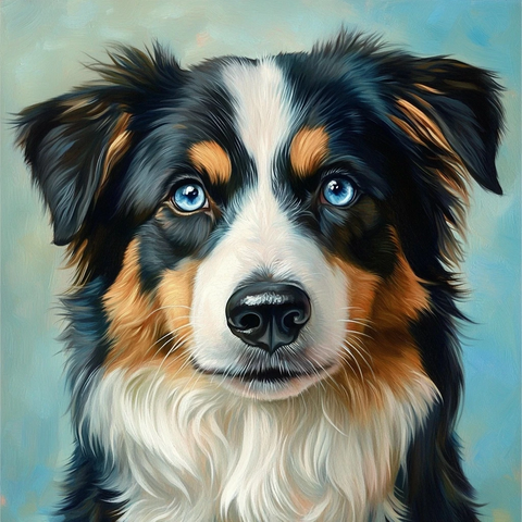 蓝色眼睛牧羊犬肖像