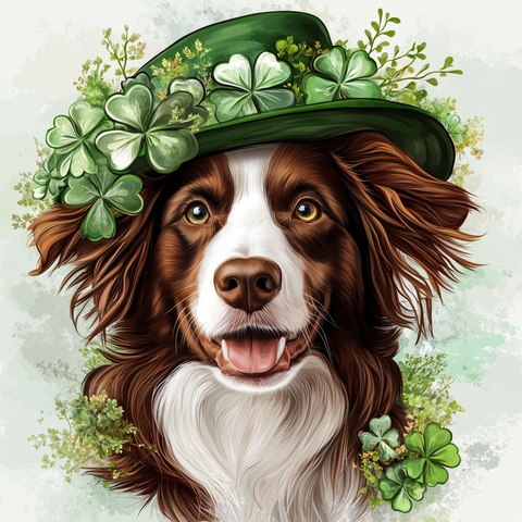 狗狗图案圣帕特里克节设计