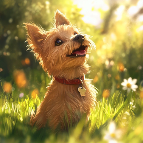 阳光公园小狗特写