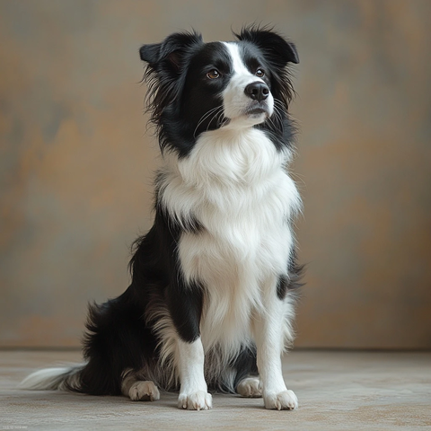 边境牧羊犬全身体坐姿