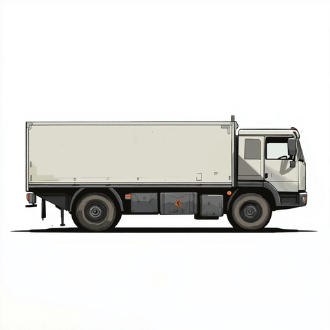 超现代卡车插画设计