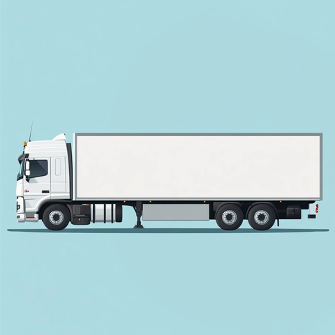 欧洲卡车挂车侧视图