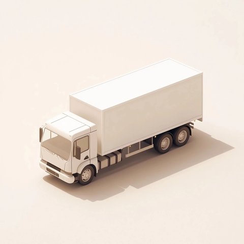 透明货箱白色货车