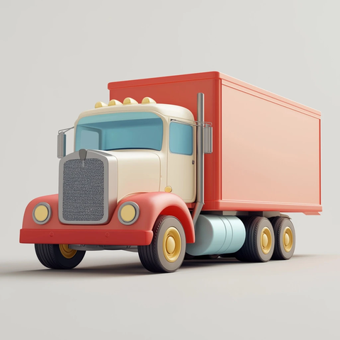运输卡车渲染图