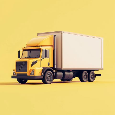 搬家工人装载纸箱卡车