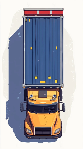 平面货车俯视图白底