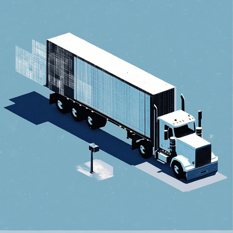 双拖车卡车检查场景