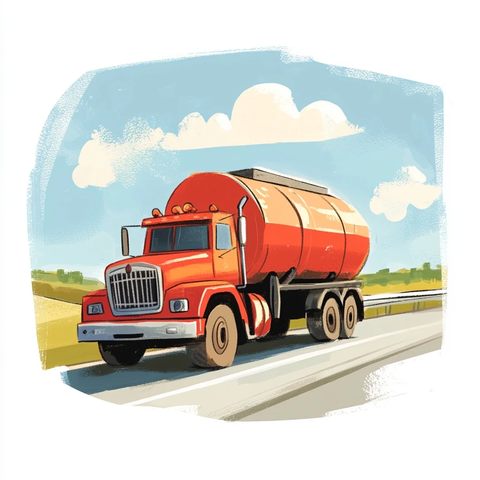 友好油罐车高速行驶