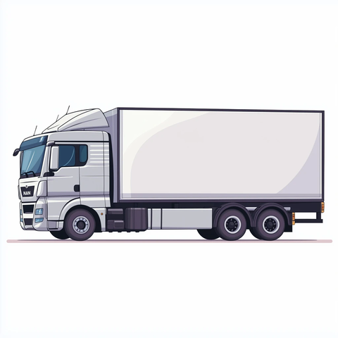 卡车快递服务插画
