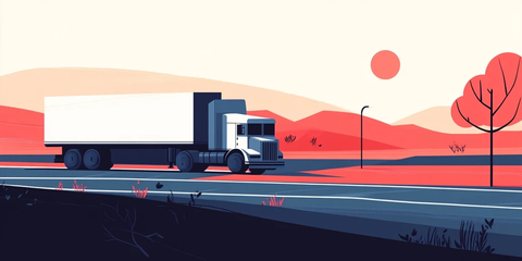 卡车高速公路行驶场景