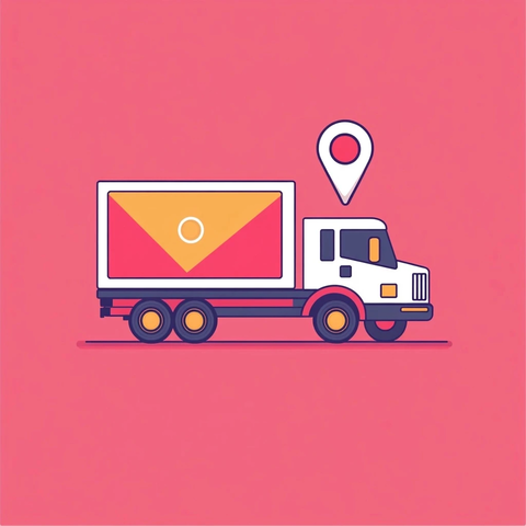 送货车带定位标志