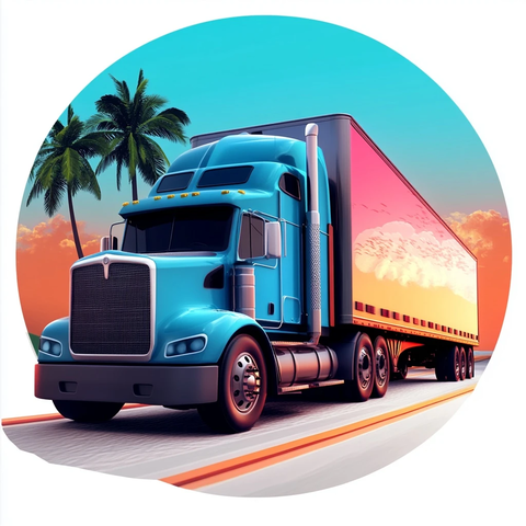 卡车圆形标志设计