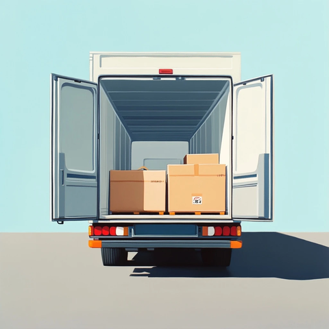 货车后门打开满载行李