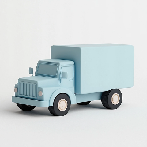 蓝色卡车简约设计