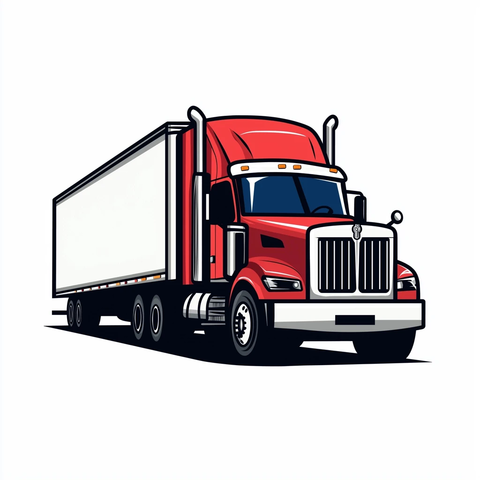 卡车与指示犬标志设计